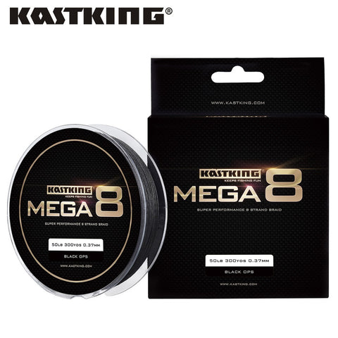 KastKing 300Yds/274M 8 Strands PE Braided Fishing Line Multifilament Fishing Line Black 30 40 50 65 80LB Saltwater Fish Wire