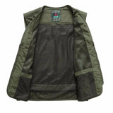 Summer Autumn Men Multifunctional Quick-Drying Mesh Fishing Vest Jacket Loose Multi-Pocket Outdoor Photography Angler Waist coat