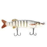 Proberos 12.8cm Fishing Lures Lifelike Multijointed 9 Segement Pike Swimbait Crankbait 3D Eyes Fishing Lure Hard Fake Fish Bait