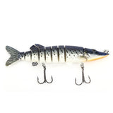 Proberos 12.8cm Fishing Lures Lifelike Multijointed 9 Segement Pike Swimbait Crankbait 3D Eyes Fishing Lure Hard Fake Fish Bait