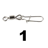 DAGEZI 100pcs/lot Fishing Connector Rolling Swivel with Nice Snap stainless steel fishing tackle box
