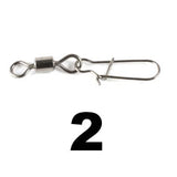 DAGEZI 100pcs/lot Fishing Connector Rolling Swivel with Nice Snap stainless steel fishing tackle box