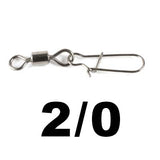 DAGEZI 100pcs/lot Fishing Connector Rolling Swivel with Nice Snap stainless steel fishing tackle box