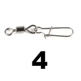 DAGEZI 100pcs/lot Fishing Connector Rolling Swivel with Nice Snap stainless steel fishing tackle box
