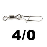 DAGEZI 100pcs/lot Fishing Connector Rolling Swivel with Nice Snap stainless steel fishing tackle box