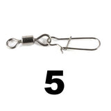 DAGEZI 100pcs/lot Fishing Connector Rolling Swivel with Nice Snap stainless steel fishing tackle box
