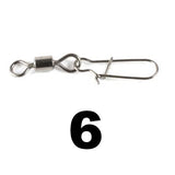 DAGEZI 100pcs/lot Fishing Connector Rolling Swivel with Nice Snap stainless steel fishing tackle box