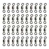 New Hot 100PCS Fishing Barrel Bearing Rolling Swivel Solid Ring LB Lures Connector 7 Size