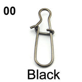 DAGEZI 100 pcs/lot 11size fishing gear accessories Connector copper swivel Stainless steel swivels black/white fishing tackle