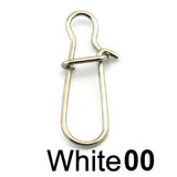 DAGEZI 100 pcs/lot 11size fishing gear accessories Connector copper swivel Stainless steel swivels black/white fishing tackle