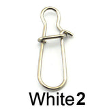 DAGEZI 100 pcs/lot 11size fishing gear accessories Connector copper swivel Stainless steel swivels black/white fishing tackle