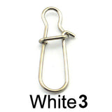 DAGEZI 100 pcs/lot 11size fishing gear accessories Connector copper swivel Stainless steel swivels black/white fishing tackle