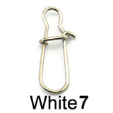 DAGEZI 100 pcs/lot 11size fishing gear accessories Connector copper swivel Stainless steel swivels black/white fishing tackle